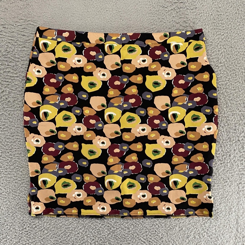 ModCloth Skirt Womens 2X Floral‎ Pencil Knee Length Twill Stretch Lined Office